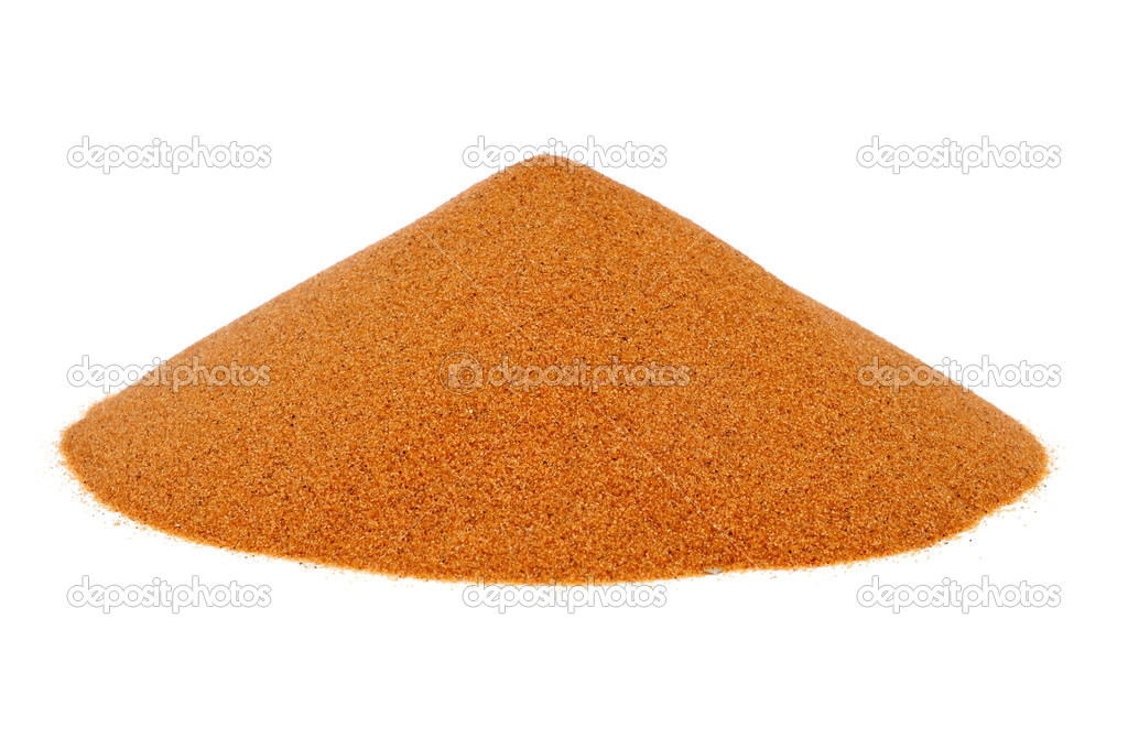 sand on a white background