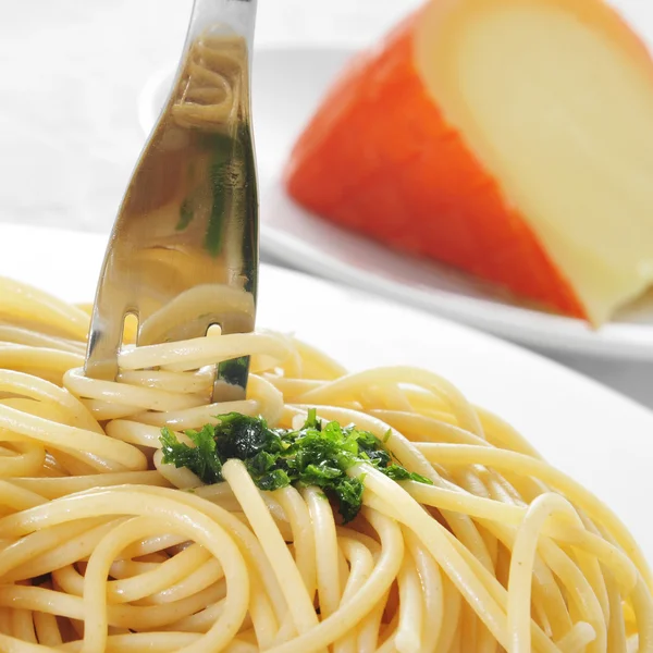 Spaghettis au pesto — Photo
