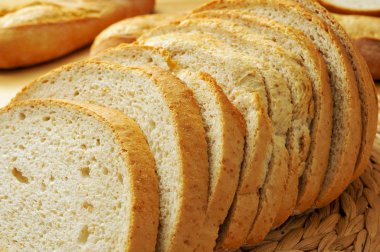 pan de payes, Katalonya, spai tipik bir yuvarlak ekmek dilimleri