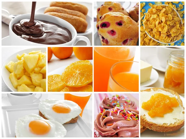 Collage de desayuno — Foto de Stock