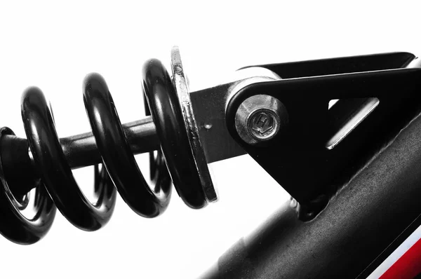 Suspension spring of a mountain bike — Stock Photo, Image