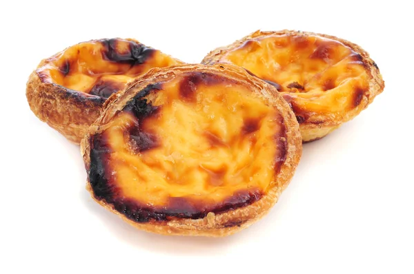 Pasteis de nata, typical Portuguese egg tart pastries — Stock Photo, Image