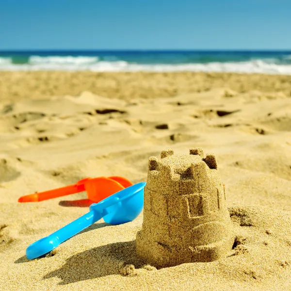 Zomer op het strand, met een retro-effect — Stockfoto