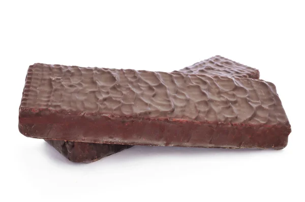 Biscotti al wafer ricoperti di cioccolato — Foto Stock