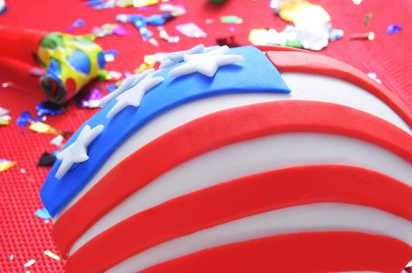 Cupcake decorado como a bandeira dos Estados Unidos — Fotografia de Stock