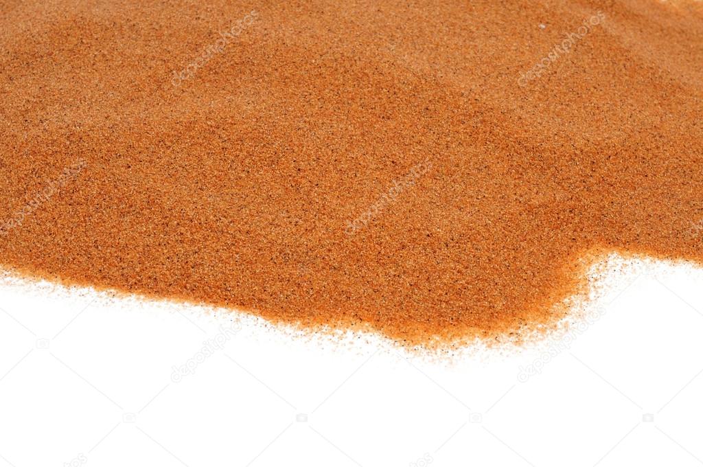 sand on a white background