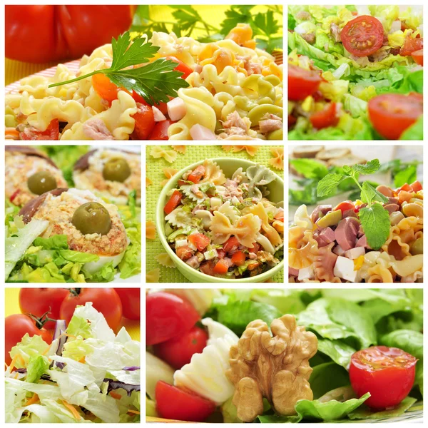 Salad collage — Stock Photo, Image