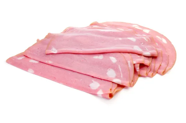 Slices of mortadella — Stock Photo, Image