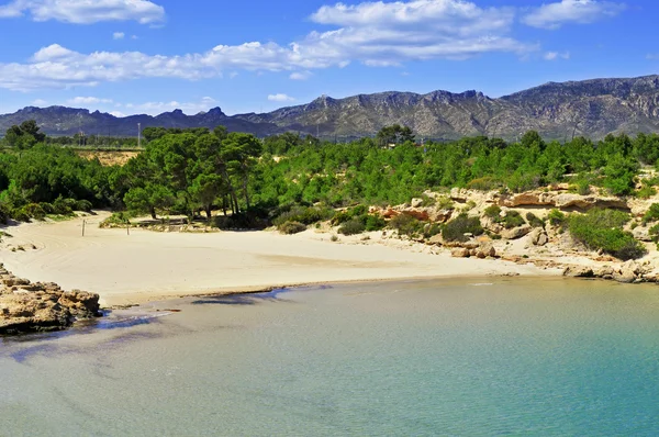 Plaża Cala forn ametlla de mar, Hiszpania — Zdjęcie stockowe