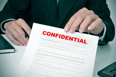 Confidential document clipart