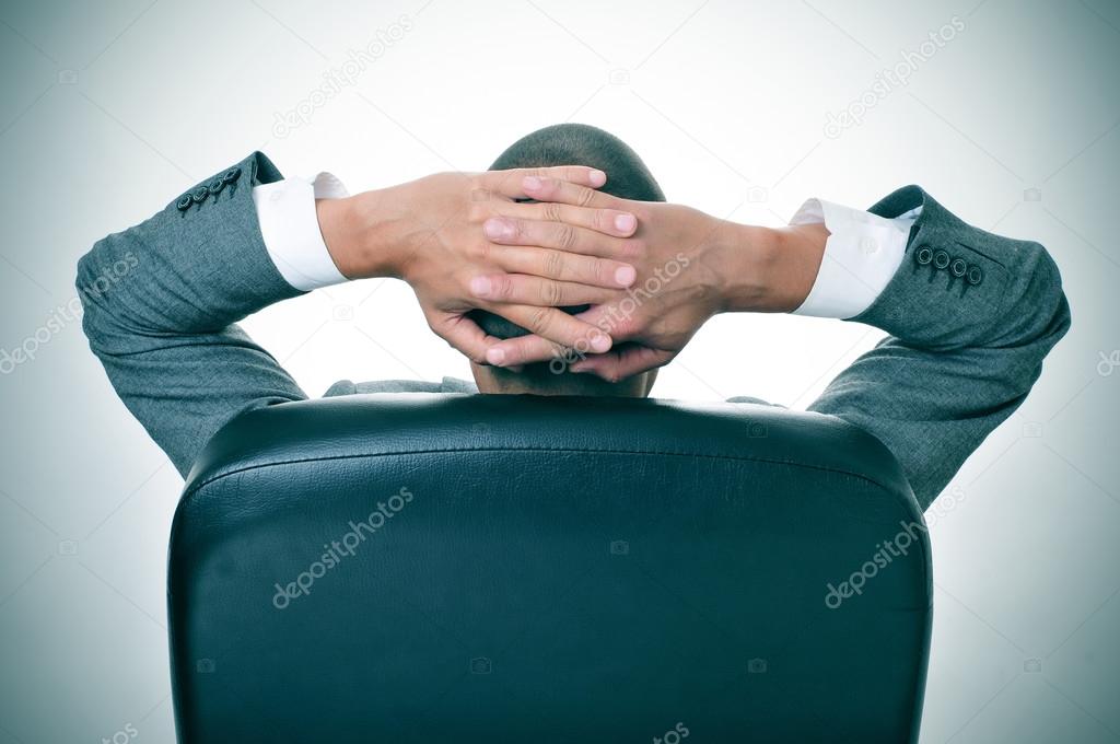businessman relaxing in the office