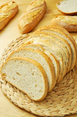 pan de payes, Katalonya, spai tipik bir yuvarlak ekmek dilimleri