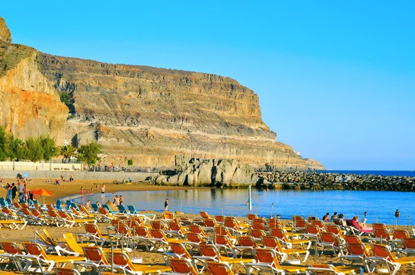 Praia de Puerto Mogan em Gran Canaria, Espanha — Fotografia de Stock