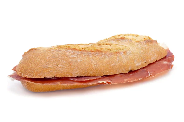 Spanish serrano ham sandwich — Stok fotoğraf