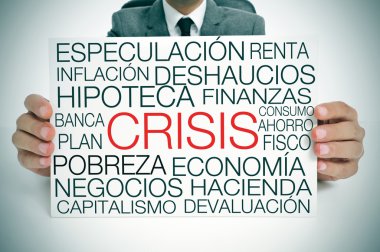 economic crisis, in spanish clipart