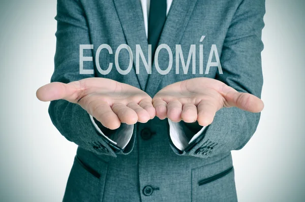 Economia, economy in spanish — Stock Photo, Image