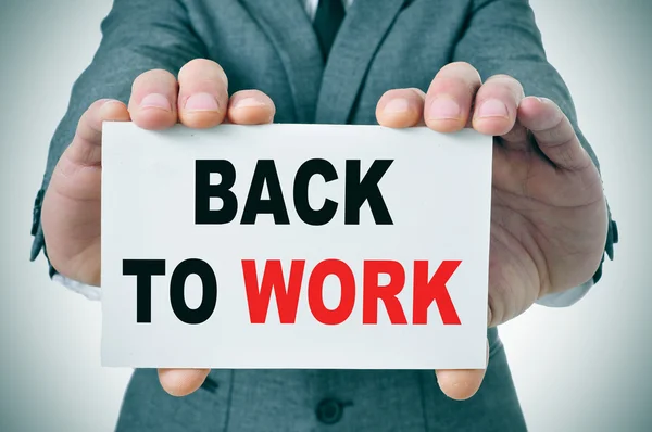 Back to work — Stock Photo, Image