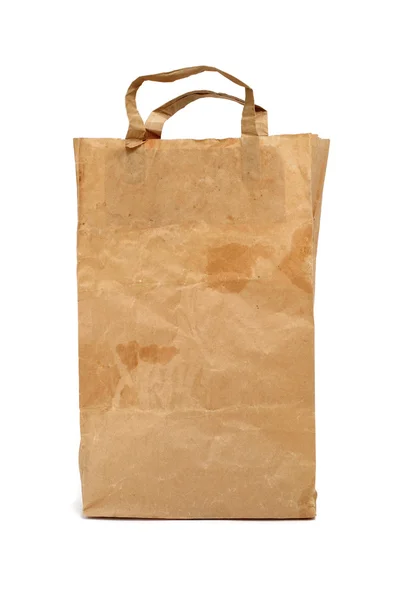 Yıpranmış kağıt alışveriş çantası — Stok fotoğraf