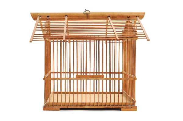 Cage à oiseaux en bambou — Photo