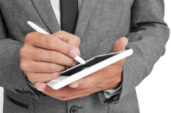 Businessman using a stylus pen — Stock Photo, Image