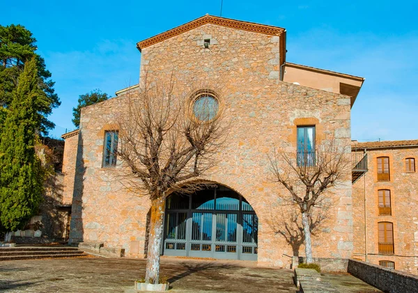 Fachada Del Santuario Del Mare Deu Queralt Berga Cataluña España — Foto de Stock