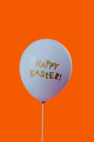 Nahaufnahme Eines Blauen Luftballons Mit Dem Text Frohe Ostern Darauf — Stockfoto