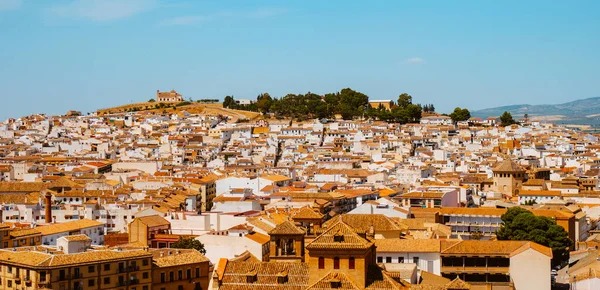 Uma Vista Panorâmica Cidade Velha Antequera Província Málaga Espanha Dia — Fotografia de Stock