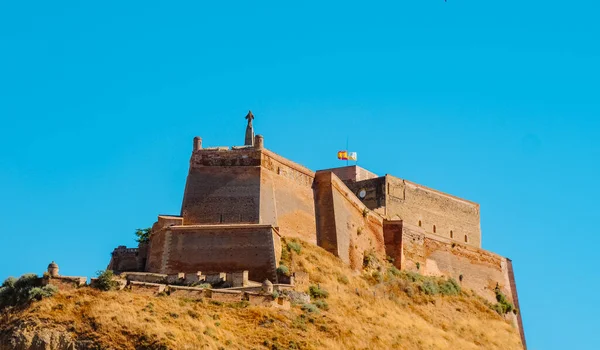 Blick Auf Das Schloss Von Monzon Monzon Der Provinz Huesca — Stockfoto