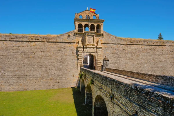 View Gateway Citadel Jaca Jaca Province Huesca Aragon Spain Bridge — Foto Stock