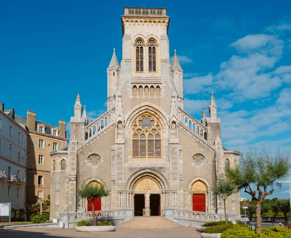 View Main Facade Sainte Eugenie Church Biarritz France — Stock Photo, Image