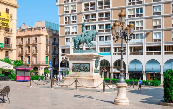 Reus Spanien Juli 2022 Blick Auf Den Prim Platz Stadtzentrum — Stockfoto