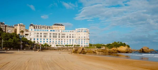 Biarritz France June 2022 Southernmost Side Grande Plage Beach Biarritz —  Fotos de Stock