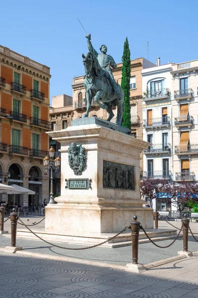 Reus Spain July 2022 Detail Prim Square Reus Catalonia Spain — стоковое фото