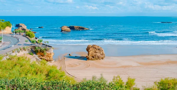 View Cliff Rock Formations Southern Side Grande Plage Beach Biarritz —  Fotos de Stock