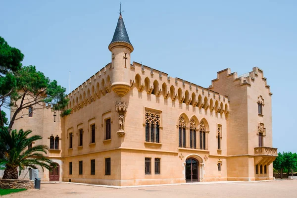 Lateral View Main Facade Castle Vila Seca Vila Seca Catalonia —  Fotos de Stock