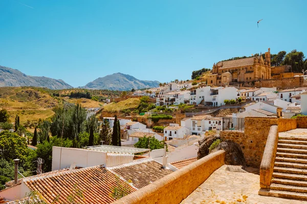 Uitzicht Heuvel Antequera Provincie Malaga Spanje Waarop Staat Real Colegiata — Stockfoto