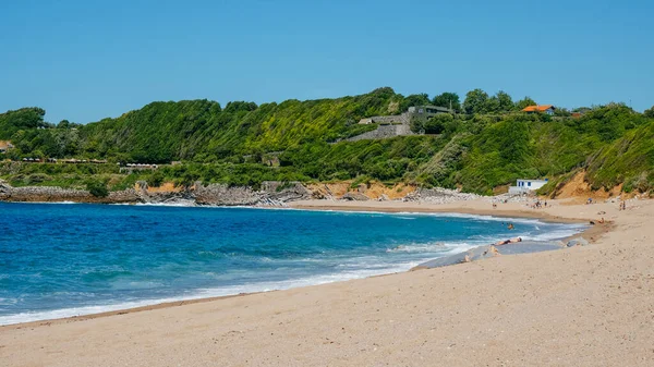 Saint Jean Luz Francia Junio 2022 Una Vista Panorámica Playa —  Fotos de Stock