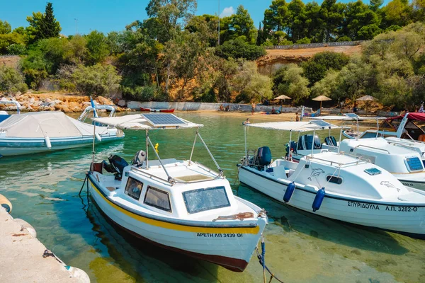 Vouliagmeni Grèce 1Er Septembre 2022 Baignade Sur Une Petite Plage — Photo