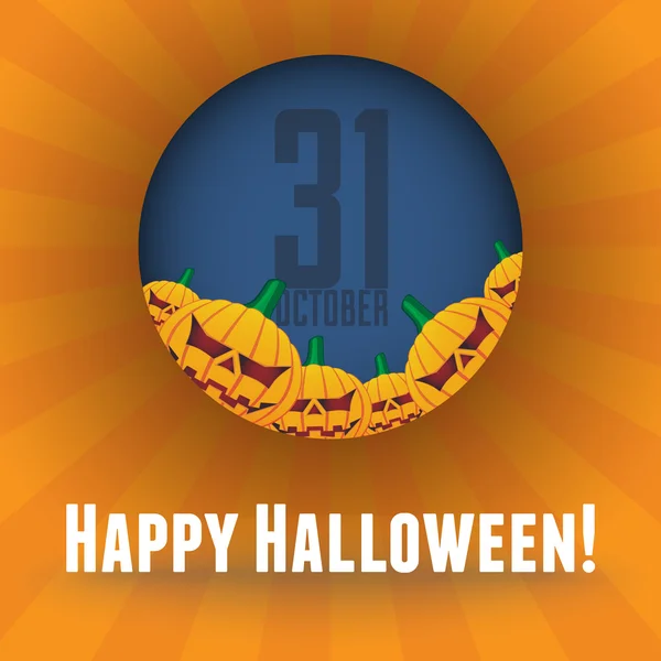 Halloween scary pumpkins — Stock Vector