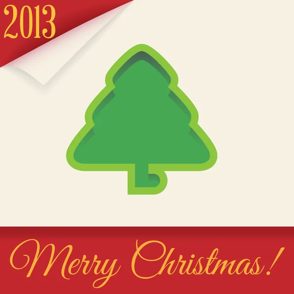 Fundo de Natal com árvore verde — Vetor de Stock