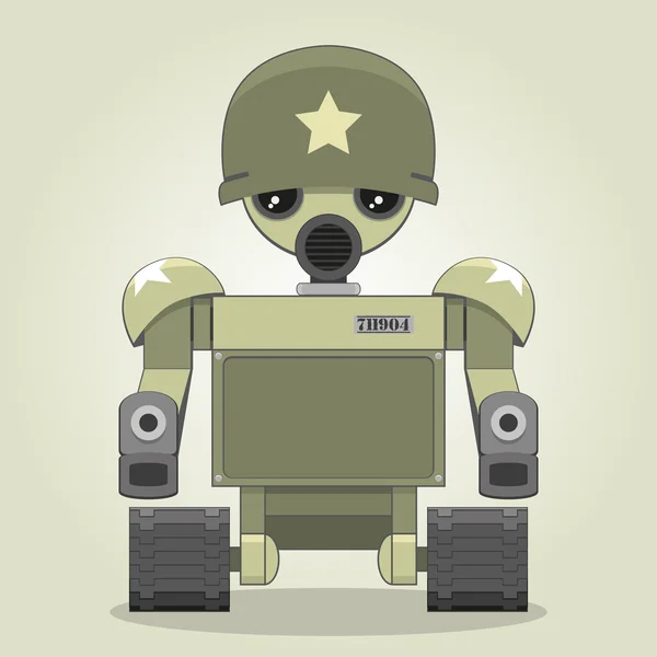 Robot militaire — Image vectorielle