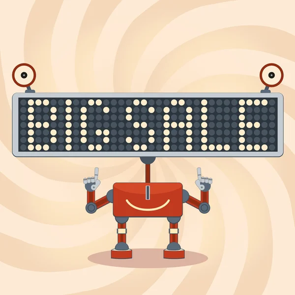 Scoreboard robot — Wektor stockowy