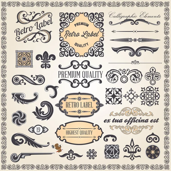 Kalligrafische ontwerpelementen en pagina decoration2 — Stockvector