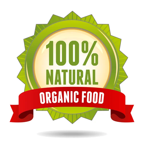 Organic food badge — Stock Vector