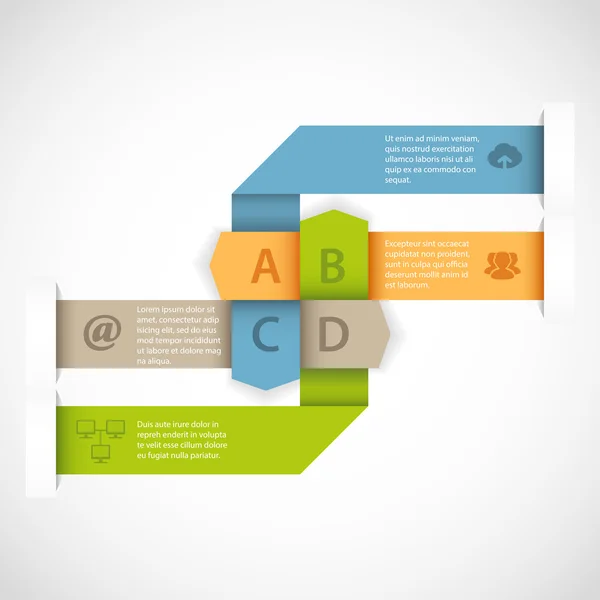 Freccia disegno infografico — Vettoriale Stock