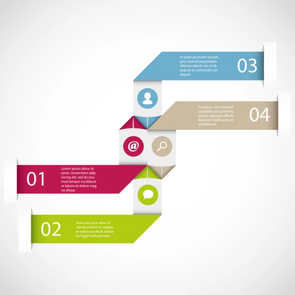 Plantilla de infografías en origami — Archivo Imágenes Vectoriales