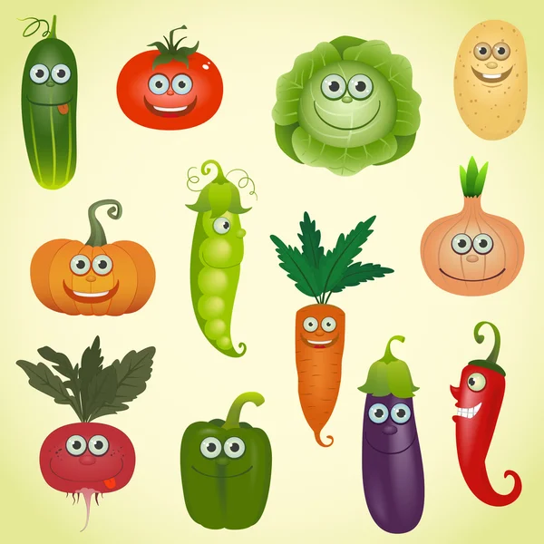 Ensemble de légumes — Image vectorielle