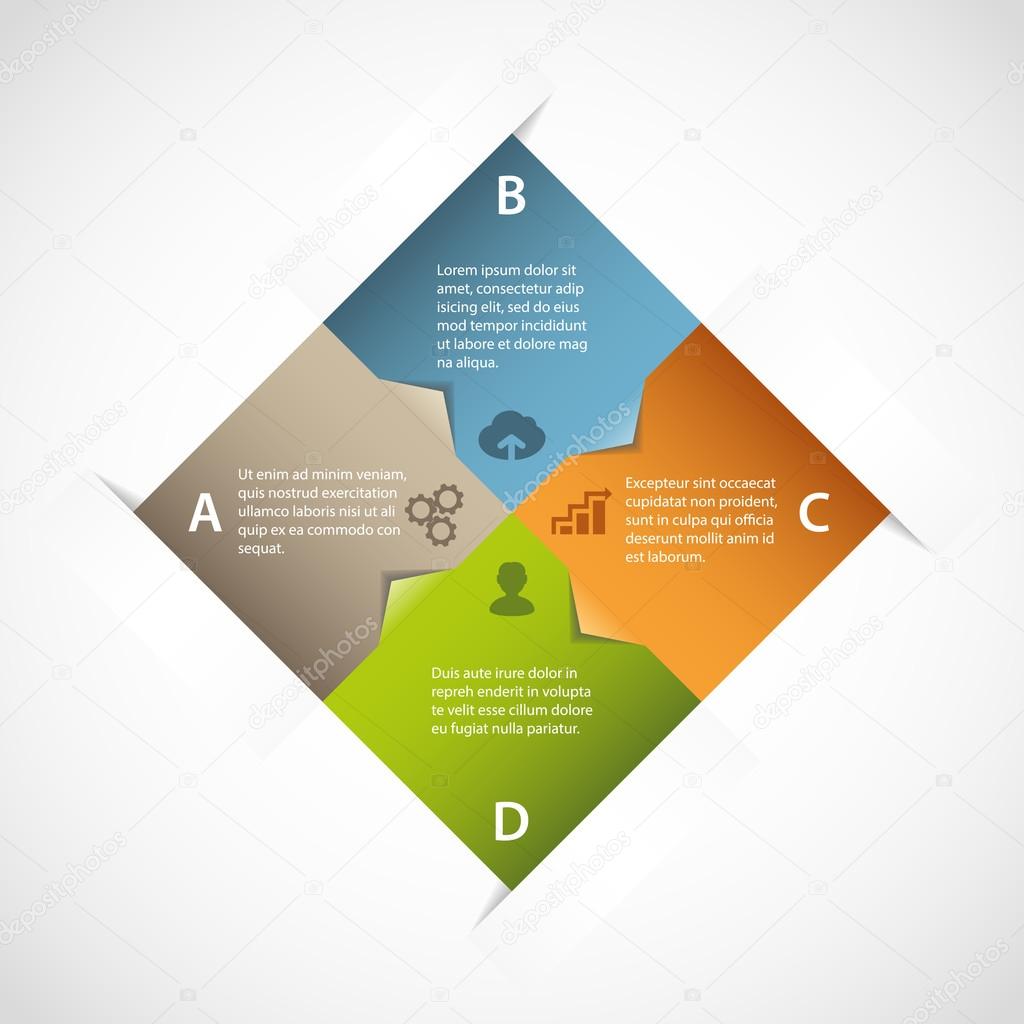 Abstract square infographic