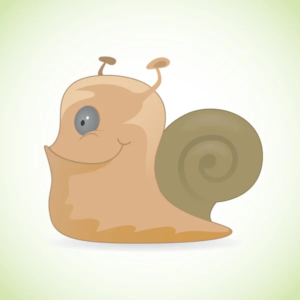 Caracol sorridente feliz — Vetor de Stock