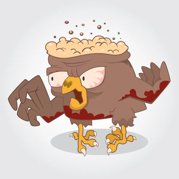 Uccello zombie — Vettoriale Stock